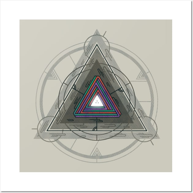 Triangle Study Wall Art by againstbound